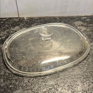 Pyrex Clear Glass Oval Lid REPLACEMENT. DC1.5C. No chips or cracks.